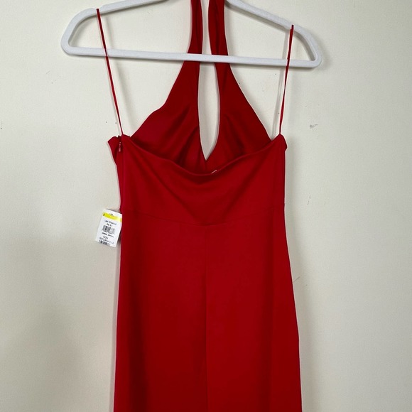 Socialite Red Halter Dress Side Slit Sheath Dress NWT Size XS - Picture 9 of 11